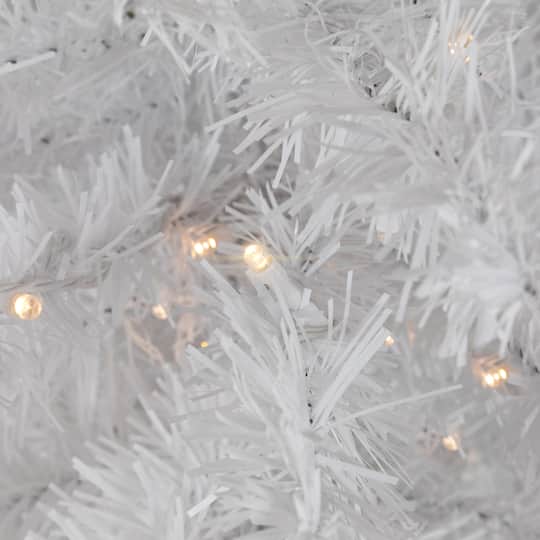 3ft. Pre-Lit White Pine Artificial Christmas Tree, Clear LED Lights